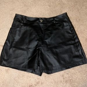 Pleather shorts- never worn